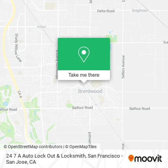 24 7 A Auto Lock Out & Locksmith map