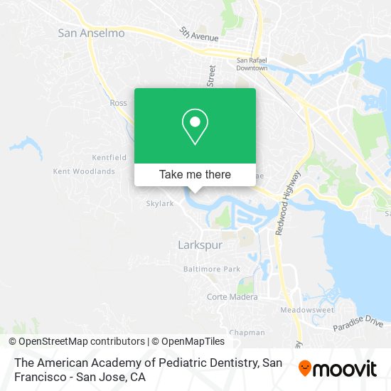 The American Academy of Pediatric Dentistry map