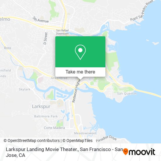 Mapa de Larkspur Landing Movie Theater.