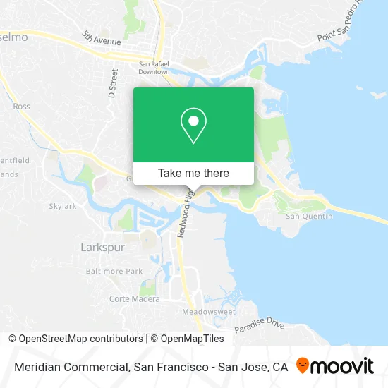 Meridian Commercial map