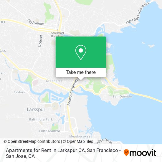 Apartments for Rent in Larkspur CA map