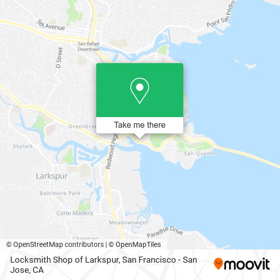 Mapa de Locksmith Shop of Larkspur