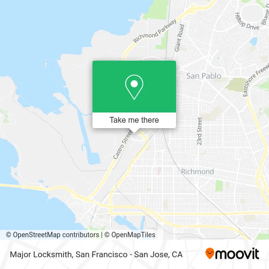 Major Locksmith map