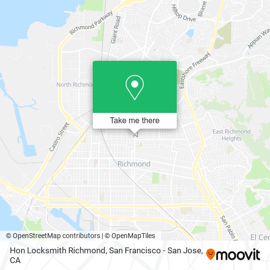 Hon Locksmith Richmond map