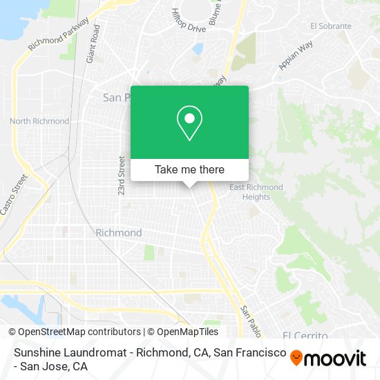 Mapa de Sunshine Laundromat - Richmond, CA