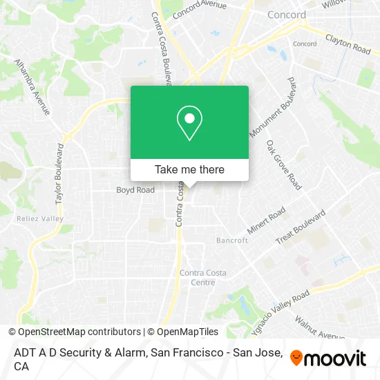 Mapa de ADT A D Security & Alarm