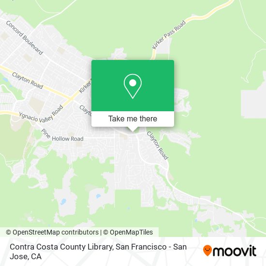 Mapa de Contra Costa County Library
