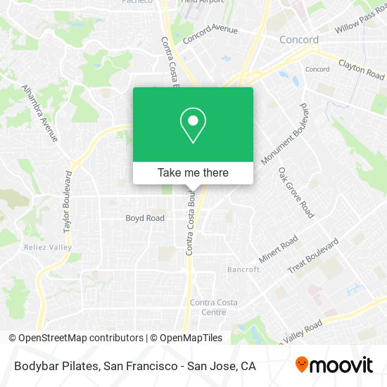 Bodybar Pilates map