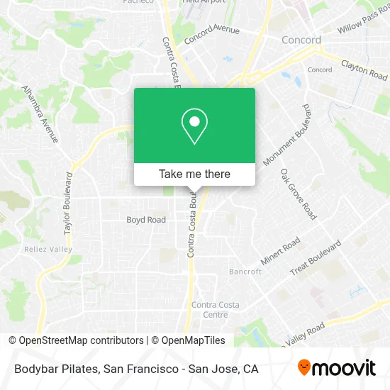 Bodybar Pilates map