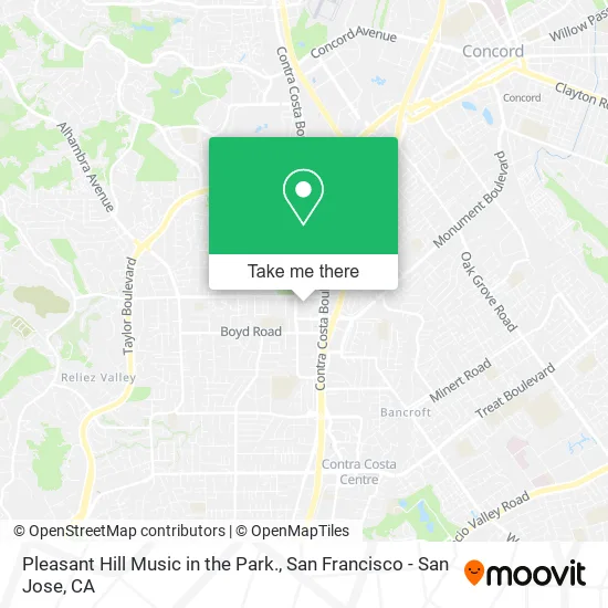 Pleasant Hill Music in the Park. map