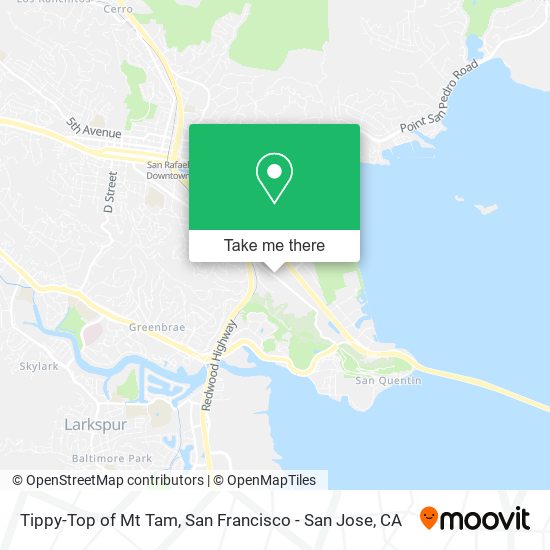 Tippy-Top of Mt Tam map