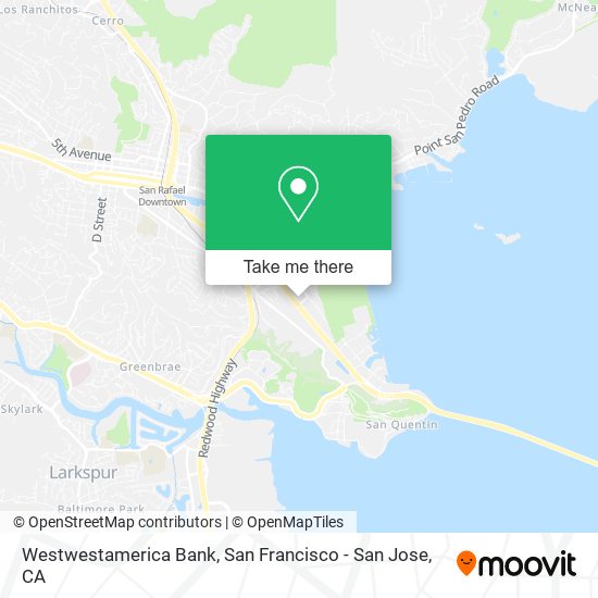 Westwestamerica Bank map