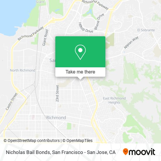 Nicholas Bail Bonds map