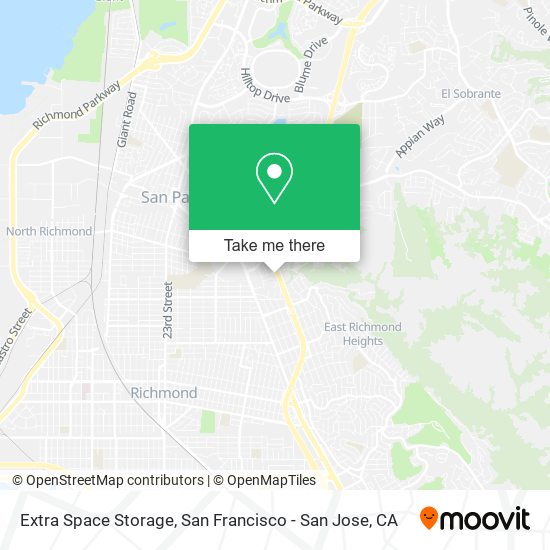 Extra Space Storage map