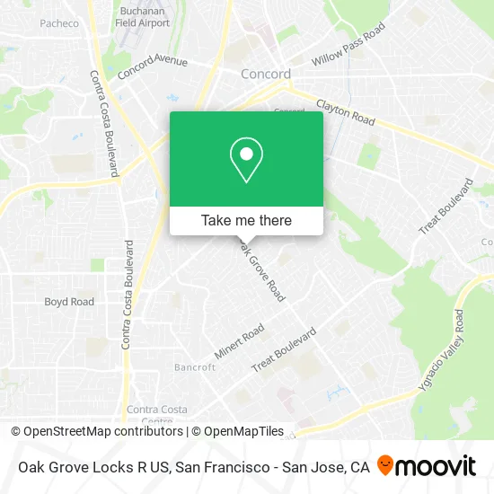 Oak Grove Locks R US map