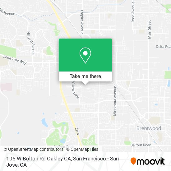 105 W Bolton Rd Oakley CA map
