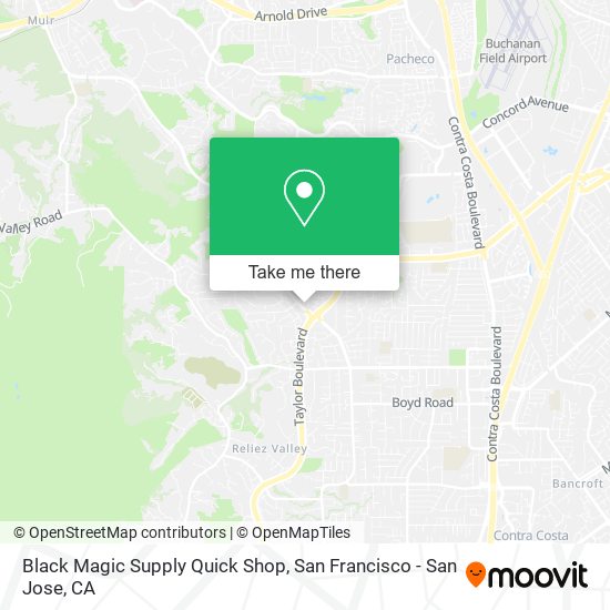 Black Magic Supply Quick Shop map
