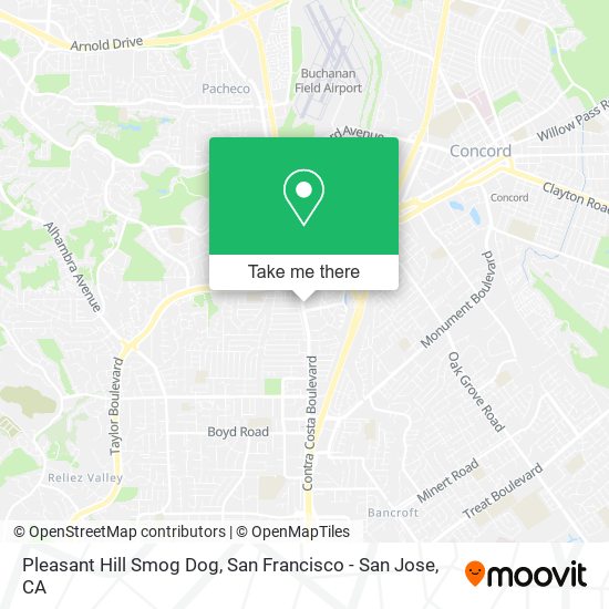 Mapa de Pleasant Hill Smog Dog