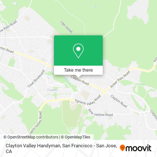 Clayton Valley Handyman map