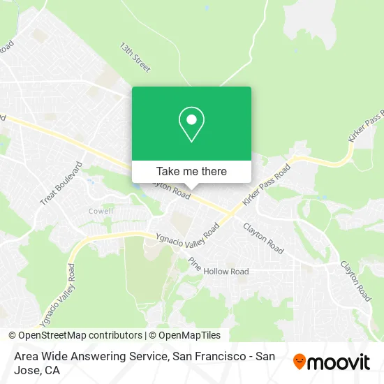 Area Wide Answering Service map