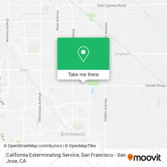 Mapa de California Exterminating Service