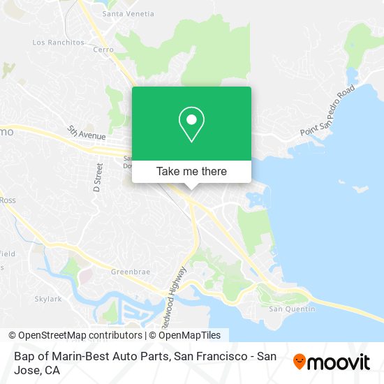 Mapa de Bap of Marin-Best Auto Parts