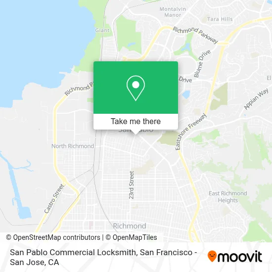 San Pablo Commercial Locksmith map