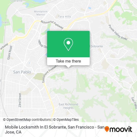 Mapa de Mobile Locksmith In El Sobrante