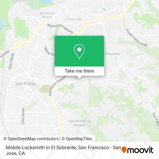 Mobile Locksmith In El Sobrante map