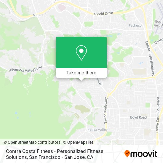 Contra Costa Fitness - Personalized Fitness Solutions map