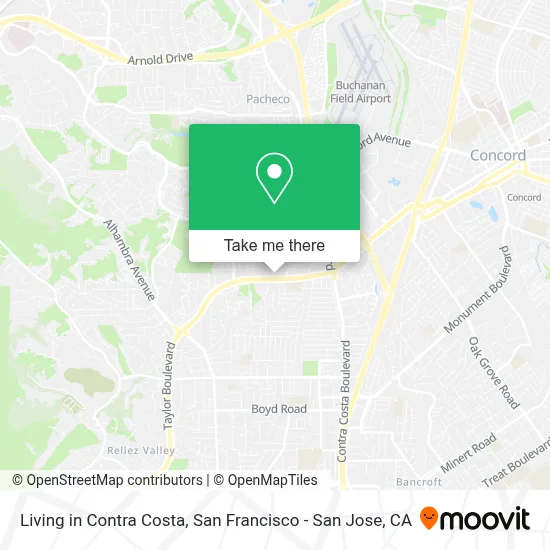 Living in Contra Costa map
