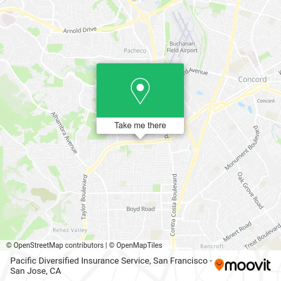 Pacific Diversified Insurance Service map