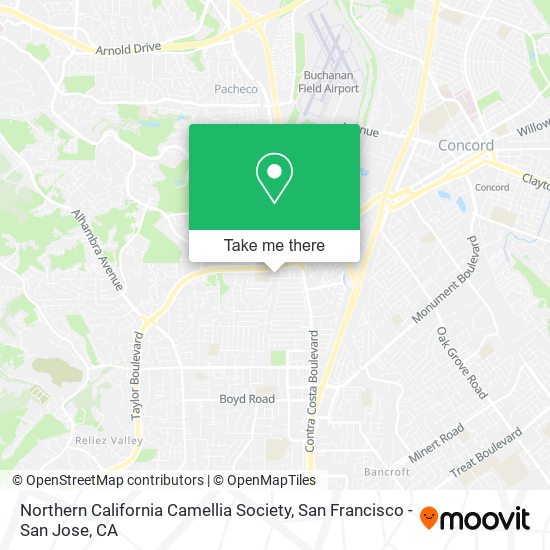 Northern California Camellia Society map