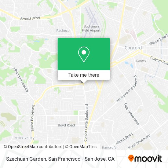 Mapa de Szechuan Garden