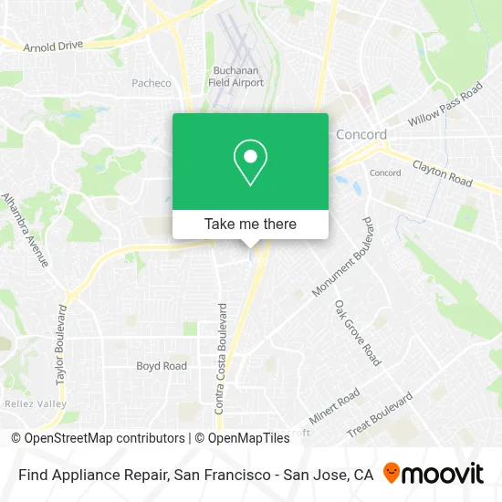 Find Appliance Repair map