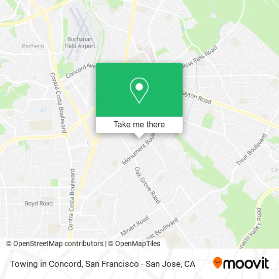Towing in Concord map