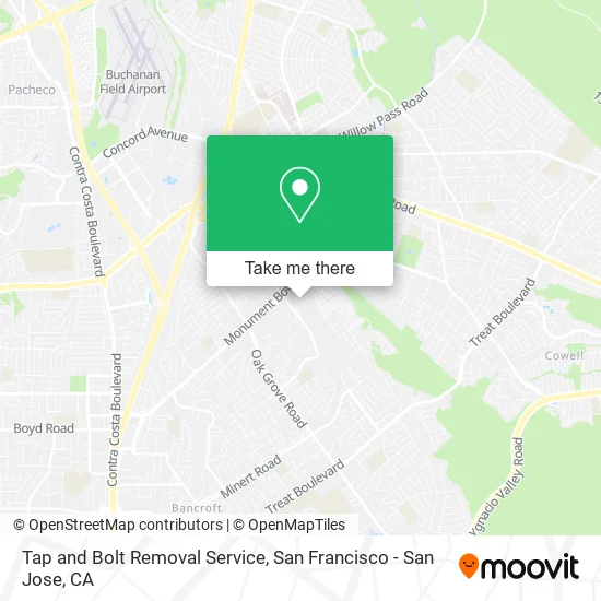 Mapa de Tap and Bolt Removal Service