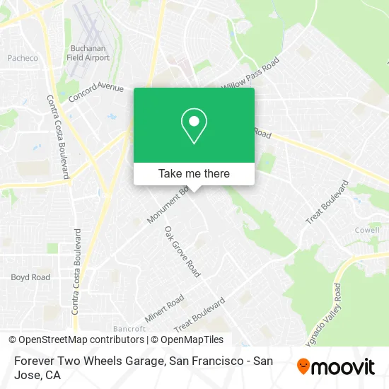 Mapa de Forever Two Wheels Garage