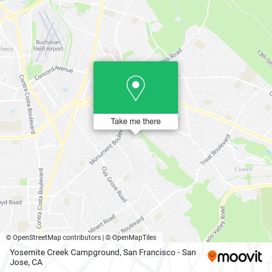 Yosemite Creek Campground map