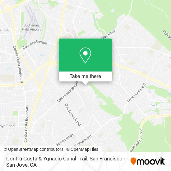 Mapa de Contra Costa & Ygnacio Canal Trail