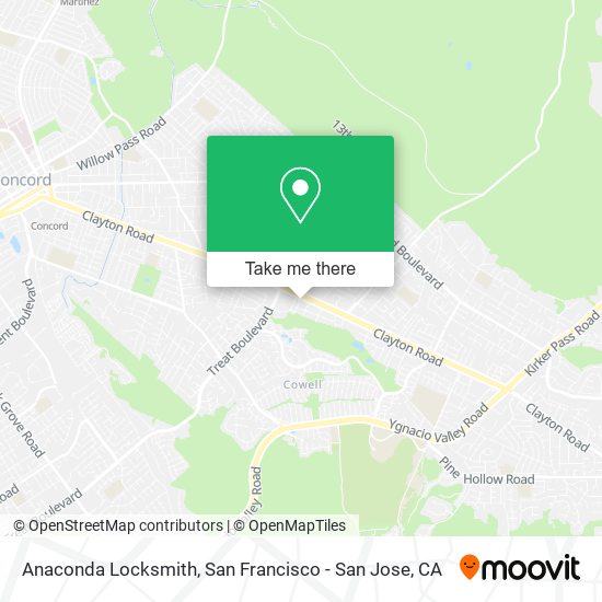 Mapa de Anaconda Locksmith