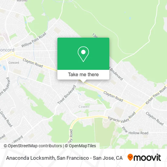 Anaconda Locksmith map
