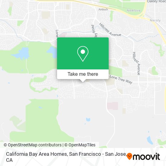 Mapa de California Bay Area Homes