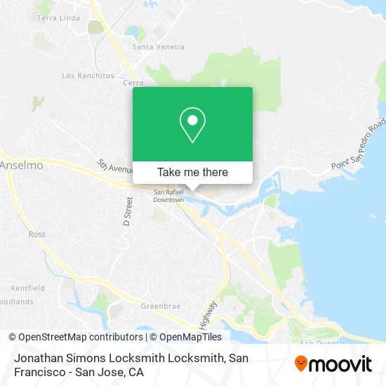 Jonathan Simons Locksmith Locksmith map
