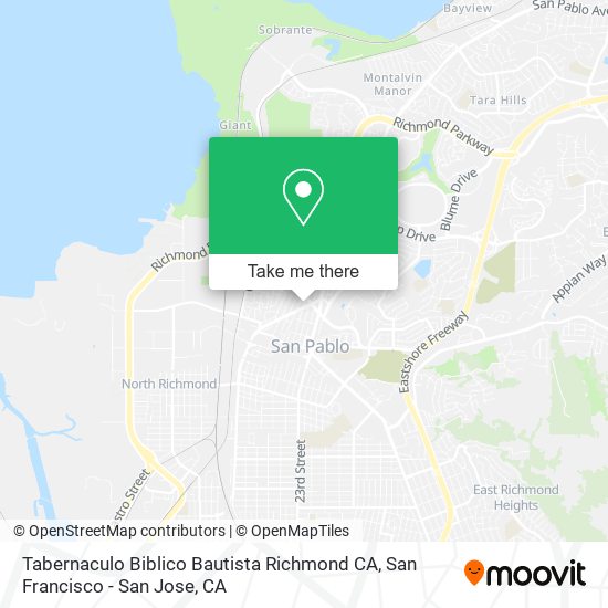 Mapa de Tabernaculo Biblico Bautista Richmond CA