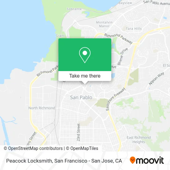 Peacock Locksmith map