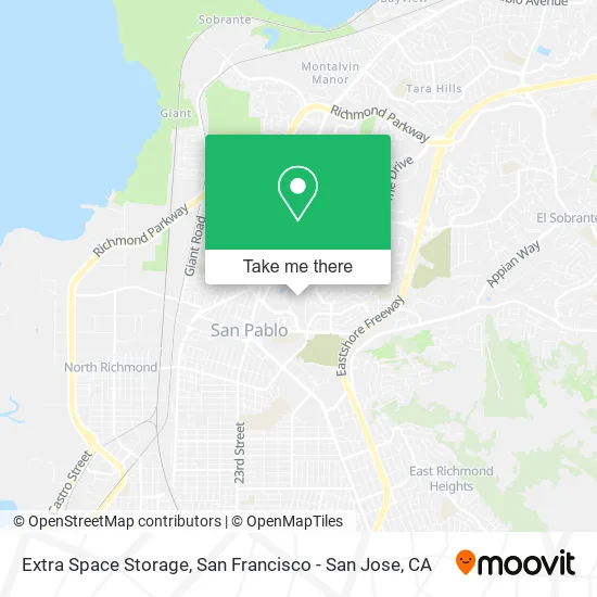 Extra Space Storage map