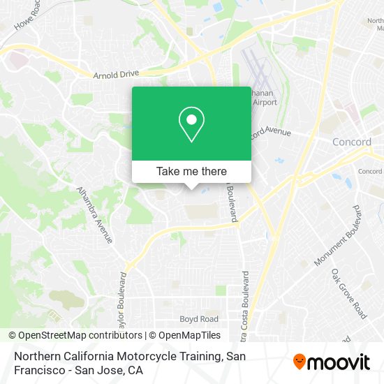 Northern California Motorcycle Training map