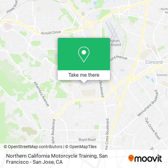 Northern California Motorcycle Training map