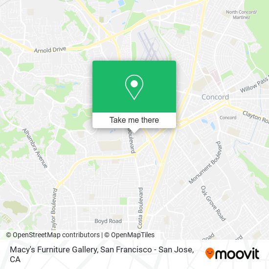 Macy's Furniture Gallery map